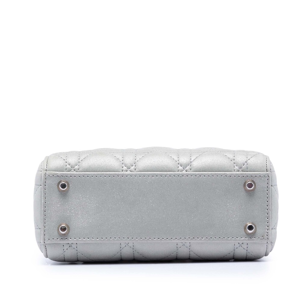 Pre-Loved Dior Mini Iridescent Lambskin Cannage Lady Dior - Picture 3 of 9